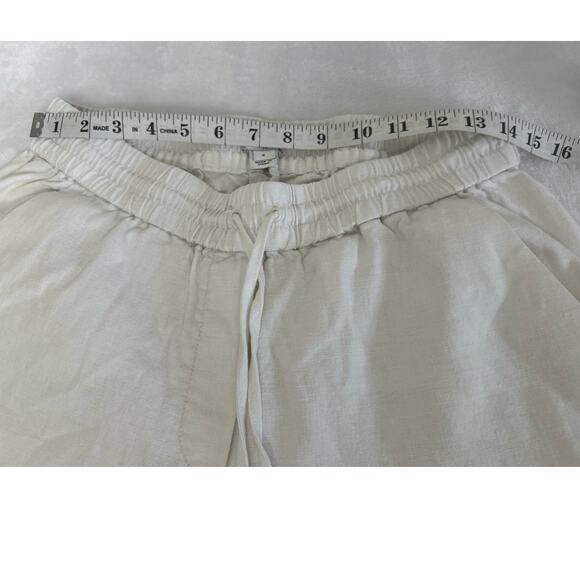 J.Crew Linen Cotton Blend Drawstring Pants in White Size 6 - Picture 13 of 14